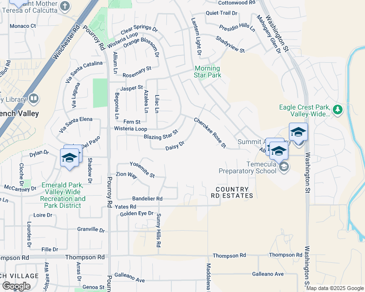 map of restaurants, bars, coffee shops, grocery stores, and more near 32283 Daisy Drive in Winchester