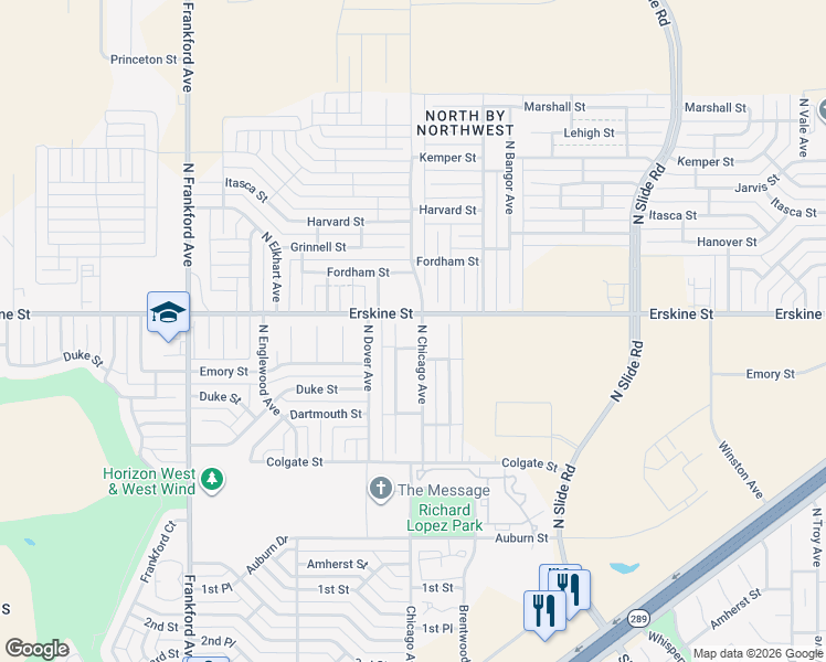 map of restaurants, bars, coffee shops, grocery stores, and more near 529 North Chicago Avenue in Lubbock