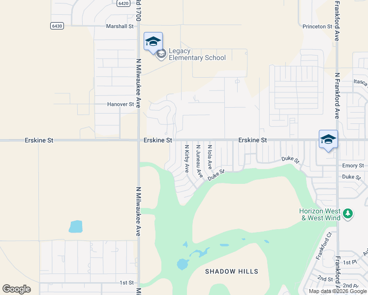map of restaurants, bars, coffee shops, grocery stores, and more near 539 North Kirby Avenue in Lubbock