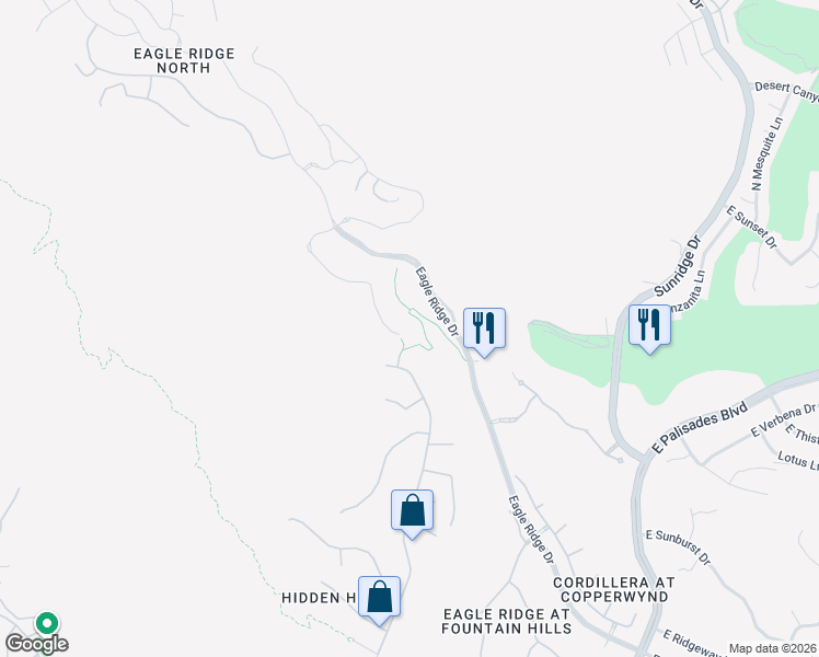 map of restaurants, bars, coffee shops, grocery stores, and more near 13201 Stone View Trail in Fountain Hills
