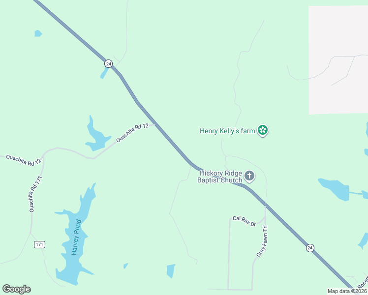 map of restaurants, bars, coffee shops, grocery stores, and more near 3200 Arkansas 24 in Camden