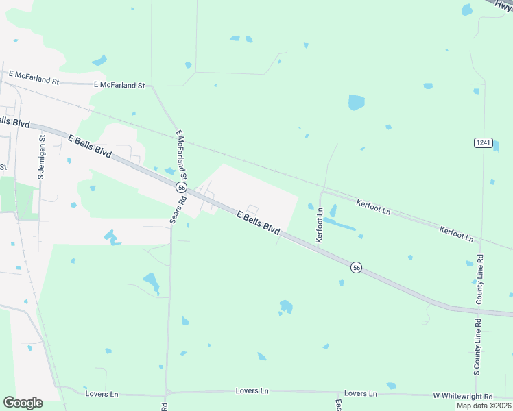 map of restaurants, bars, coffee shops, grocery stores, and more near 615 E Bells Blvd in Bells