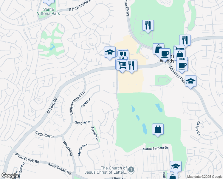 map of restaurants, bars, coffee shops, grocery stores, and more near 4012 Calle Sonora in Laguna Woods