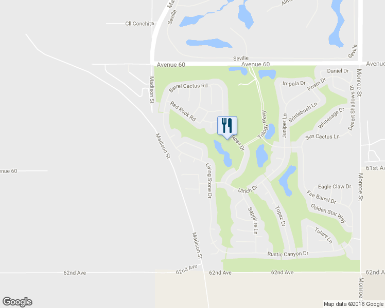 map of restaurants, bars, coffee shops, grocery stores, and more near 60920 Living Stone Drive in La Quinta