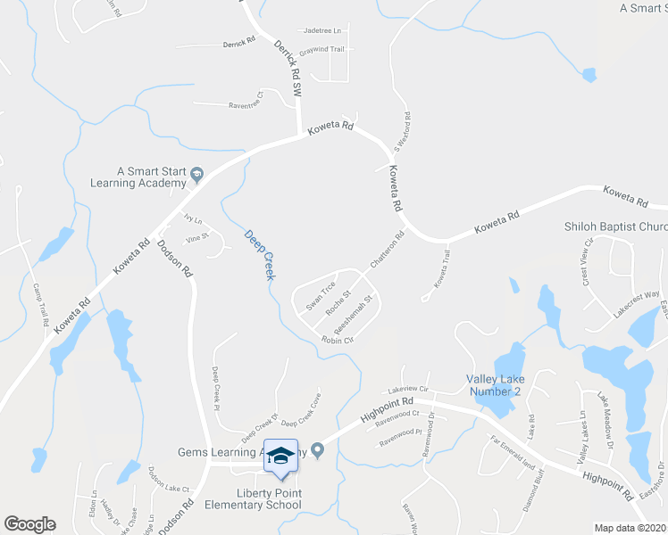 map of restaurants, bars, coffee shops, grocery stores, and more near 4099 Robin Circle in College Park