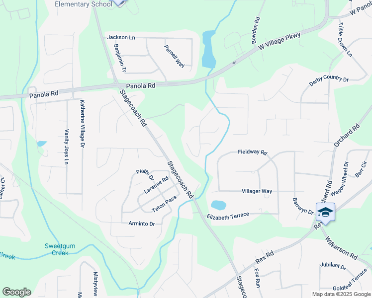 map of restaurants, bars, coffee shops, grocery stores, and more near 5462 South Crest Ridge Drive in Ellenwood