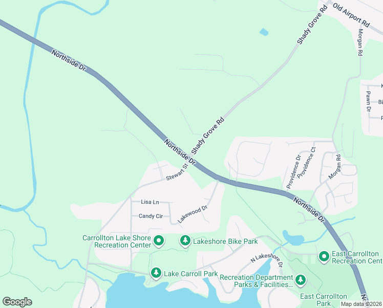 map of restaurants, bars, coffee shops, grocery stores, and more near 1390 Stewart Street in Carrollton