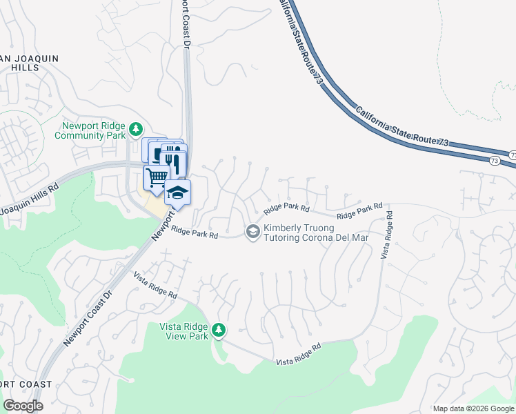 map of restaurants, bars, coffee shops, grocery stores, and more near 12 Agostino in Newport Beach