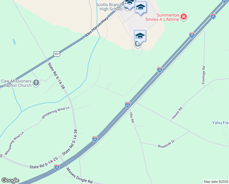 map of restaurants, bars, coffee shops, grocery stores, and more near 1156 McNair Dr in Summerton