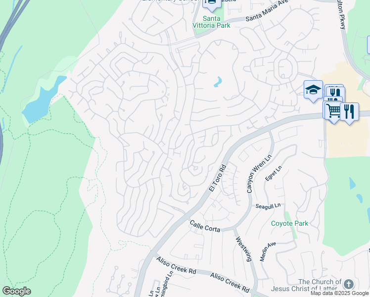 map of restaurants, bars, coffee shops, grocery stores, and more near 3300 Via Carrizo in Laguna Woods