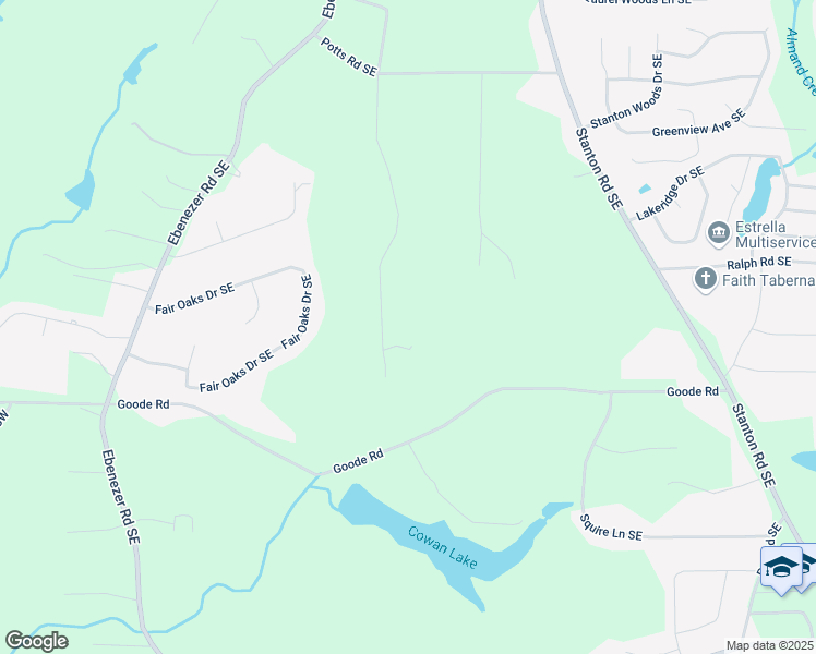 map of restaurants, bars, coffee shops, grocery stores, and more near 3126 Glad Dale Drive Southeast in Conyers