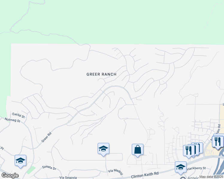 map of restaurants, bars, coffee shops, grocery stores, and more near 26931 Lemon Grass Way in Murrieta