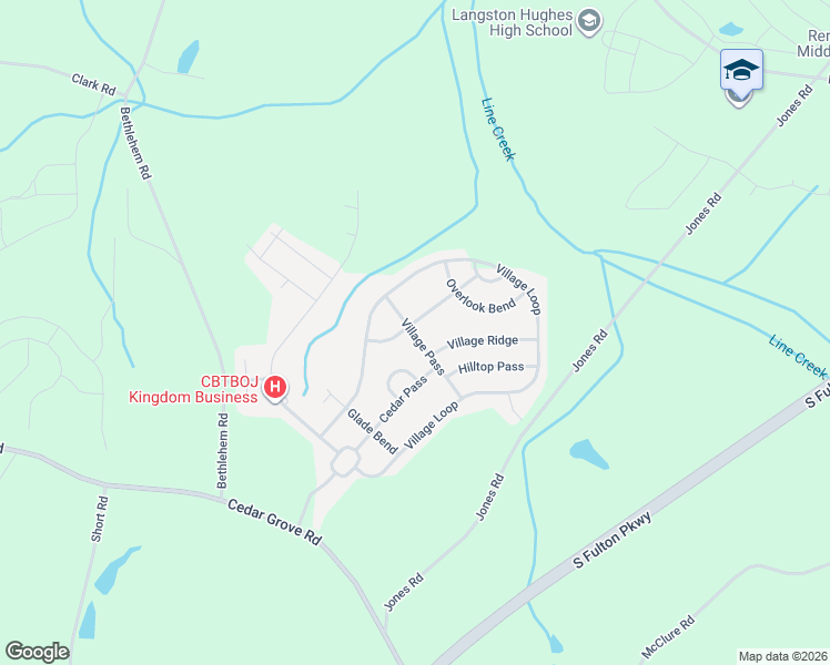 map of restaurants, bars, coffee shops, grocery stores, and more near 5497 Babbling View in Fairburn