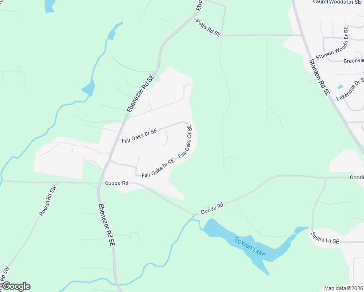 map of restaurants, bars, coffee shops, grocery stores, and more near 72 Fair Oaks Drive Southeast in Conyers