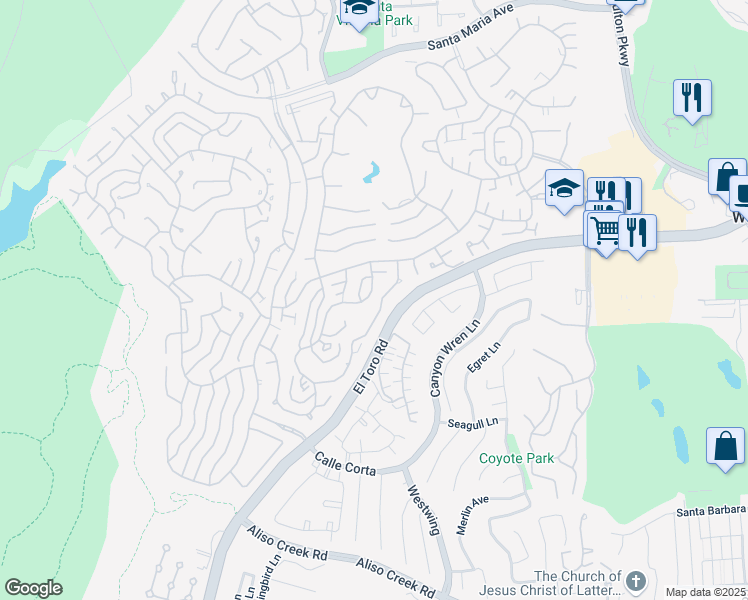 map of restaurants, bars, coffee shops, grocery stores, and more near 3229 San Amadeo in Laguna Woods