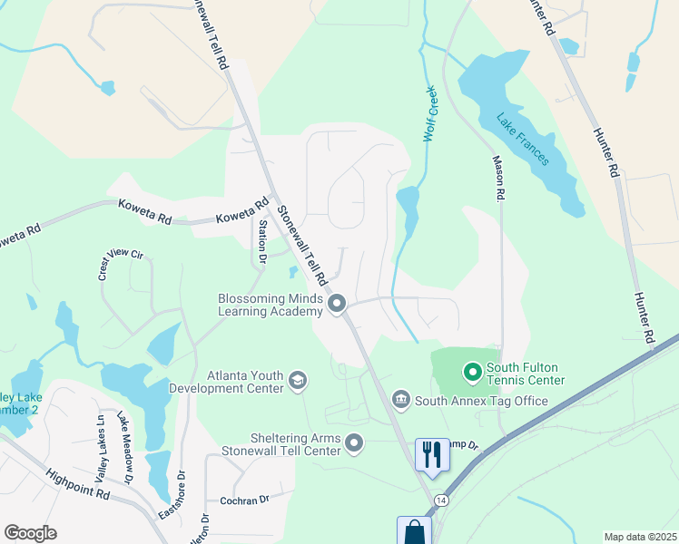 map of restaurants, bars, coffee shops, grocery stores, and more near Station Lane in Union City