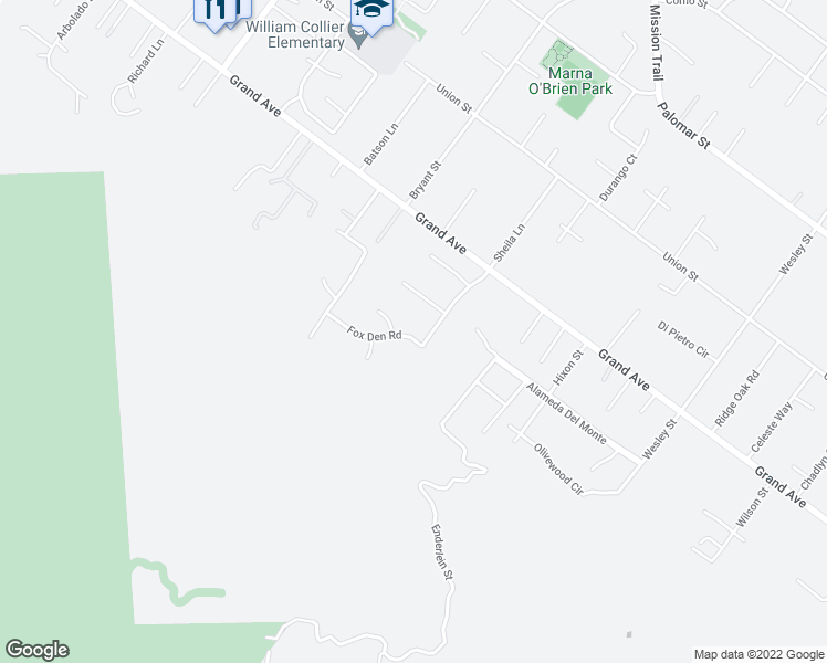 map of restaurants, bars, coffee shops, grocery stores, and more near 20602 Fox Den Road in Wildomar