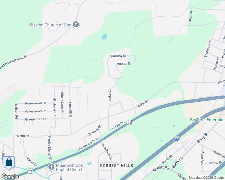 map of restaurants, bars, coffee shops, grocery stores, and more near 900 Locke Drive in Oxford