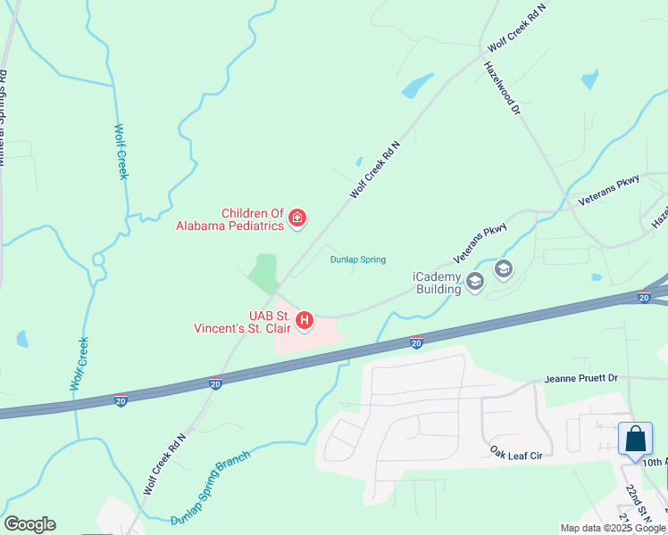 map of restaurants, bars, coffee shops, grocery stores, and more near 150 Faulkner Lane in Pell City