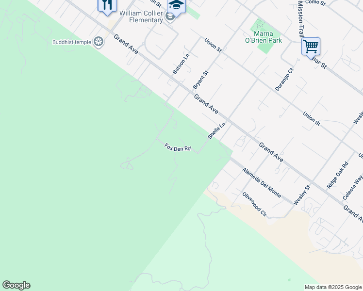 map of restaurants, bars, coffee shops, grocery stores, and more near 20530 Fox Den Road in Wildomar