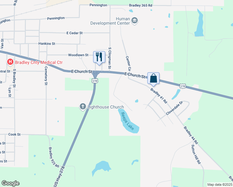 map of restaurants, bars, coffee shops, grocery stores, and more near 501 Reep Road in Warren