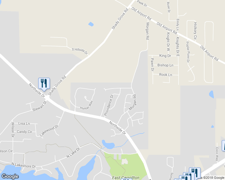 map of restaurants, bars, coffee shops, grocery stores, and more near 211 Turtle Pointe Drive in Carrollton