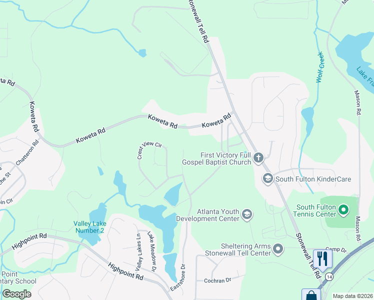 map of restaurants, bars, coffee shops, grocery stores, and more near 8296 Eastshore Drive in Union City