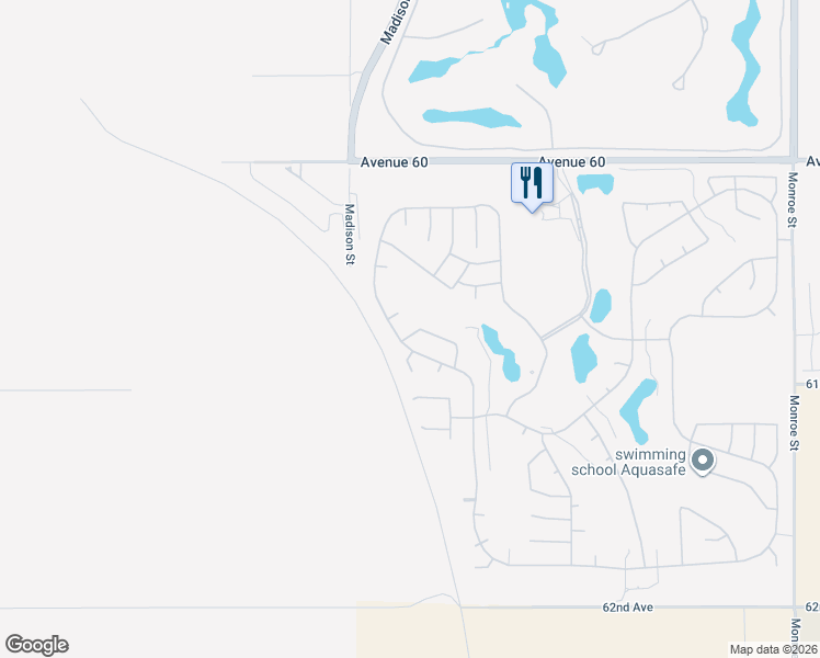 map of restaurants, bars, coffee shops, grocery stores, and more near 81172 Victoria Lane in La Quinta