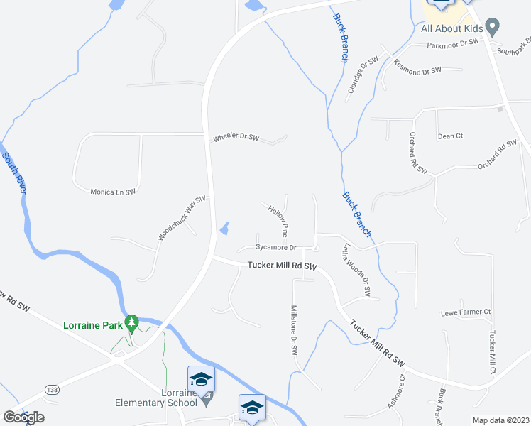 map of restaurants, bars, coffee shops, grocery stores, and more near 2628 Hollow Pine in Conyers