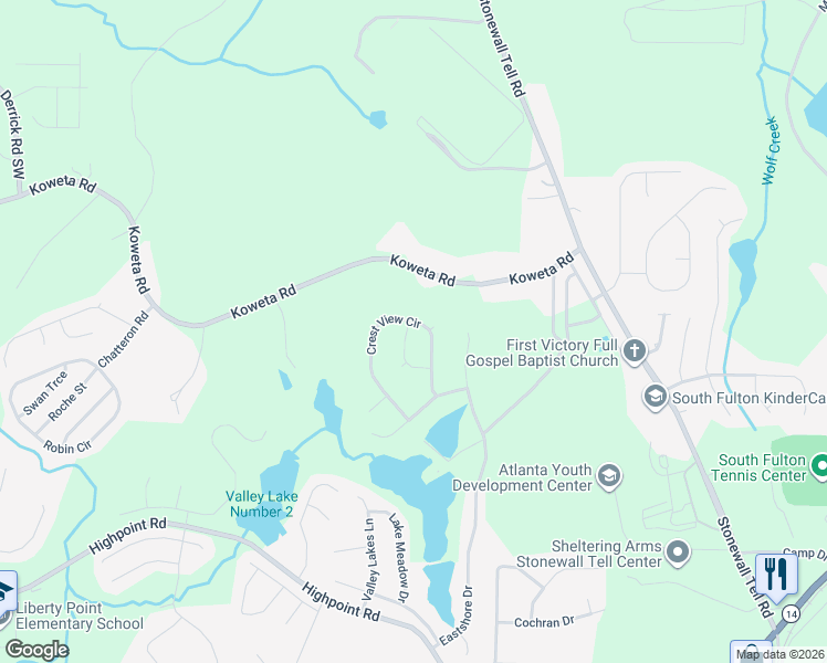 map of restaurants, bars, coffee shops, grocery stores, and more near 8933 Crest View Circle in Union City