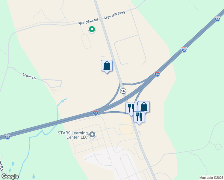 map of restaurants, bars, coffee shops, grocery stores, and more near 651 Bettis Academy Road in Graniteville