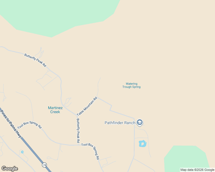 map of restaurants, bars, coffee shops, grocery stores, and more near 60757 Table Mountain Road in Mountain Center