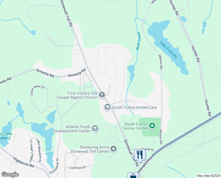 map of restaurants, bars, coffee shops, grocery stores, and more near 4836 Station Lane in Union City