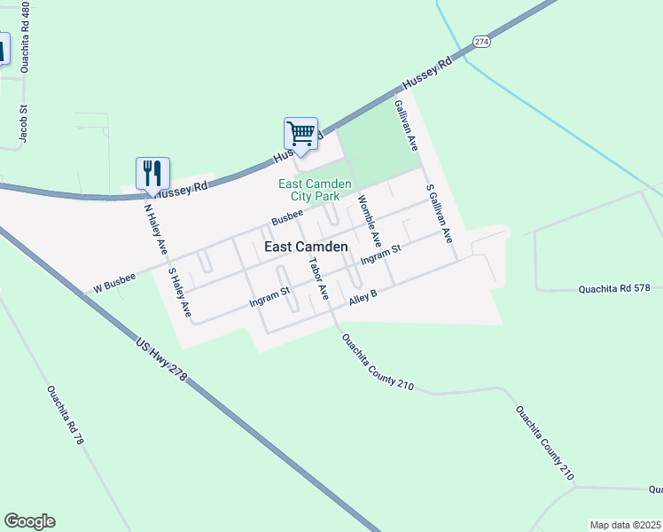 map of restaurants, bars, coffee shops, grocery stores, and more near 309 Ingram Street in East Camden