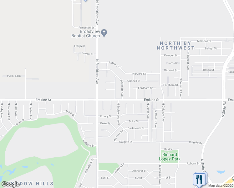 map of restaurants, bars, coffee shops, grocery stores, and more near 606 North Englewood Avenue in Lubbock