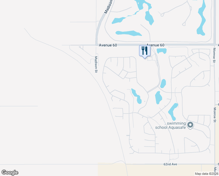 map of restaurants, bars, coffee shops, grocery stores, and more near 81165 Desert Sage Court in La Quinta