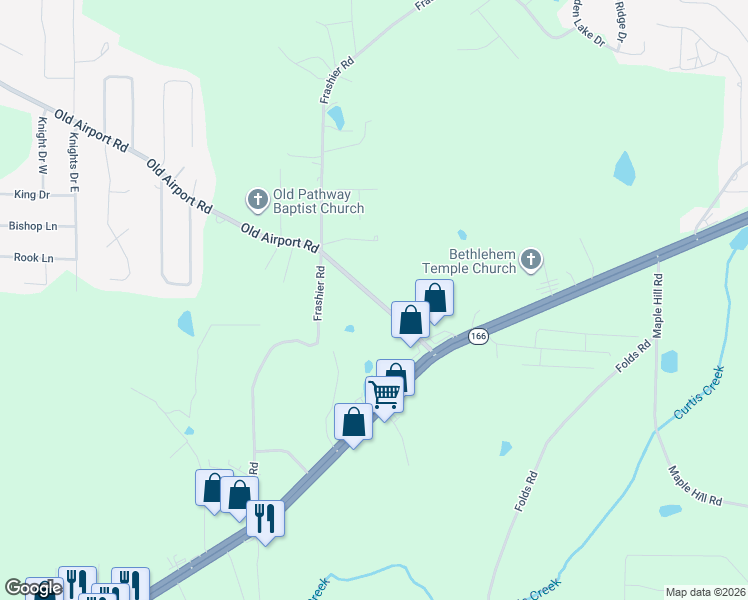 map of restaurants, bars, coffee shops, grocery stores, and more near 703 Old Airport Road in Carrollton