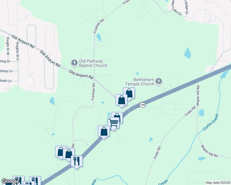 map of restaurants, bars, coffee shops, grocery stores, and more near 703-739 Old Airport Road in Carrollton