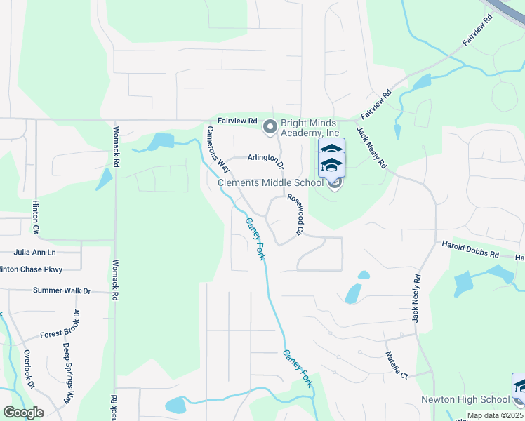 map of restaurants, bars, coffee shops, grocery stores, and more near 245 Camerons Way in Covington