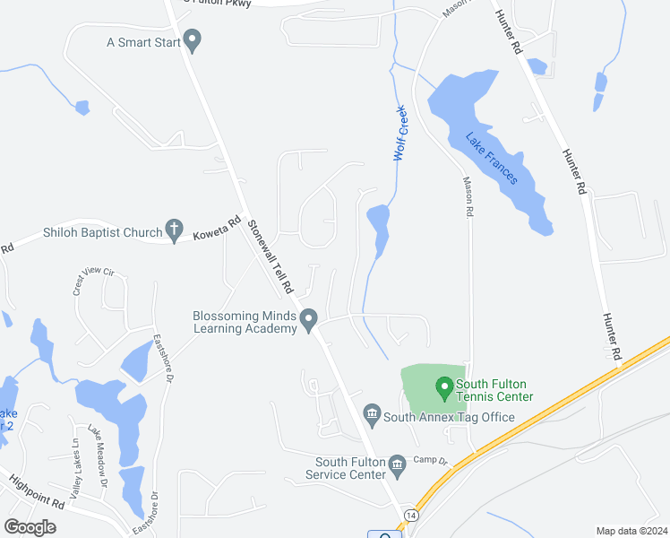 map of restaurants, bars, coffee shops, grocery stores, and more near 5440 Wexford Pass in Atlanta