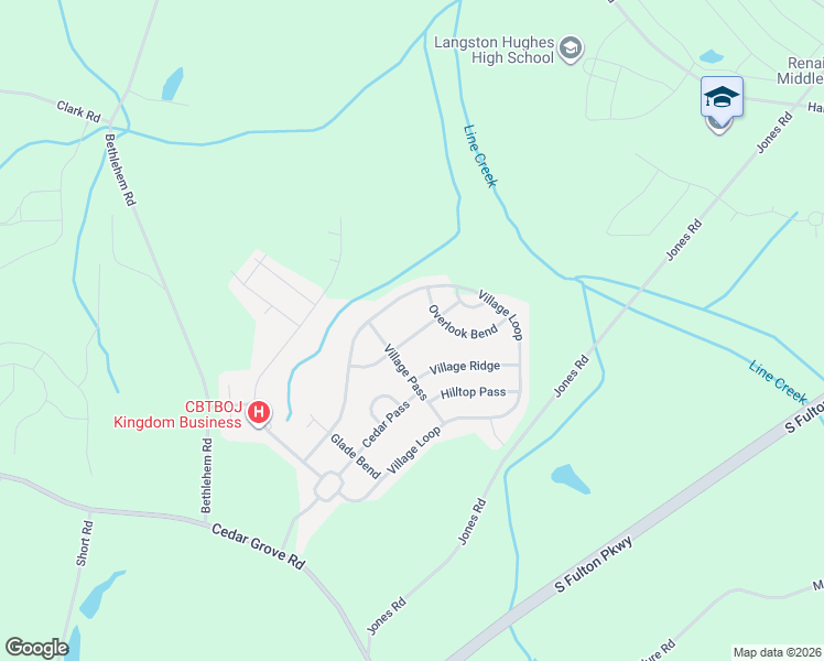 map of restaurants, bars, coffee shops, grocery stores, and more near 5477 Babbling View in Fairburn