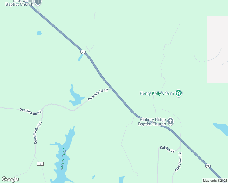map of restaurants, bars, coffee shops, grocery stores, and more near 3241 Arkansas 24 in Camden