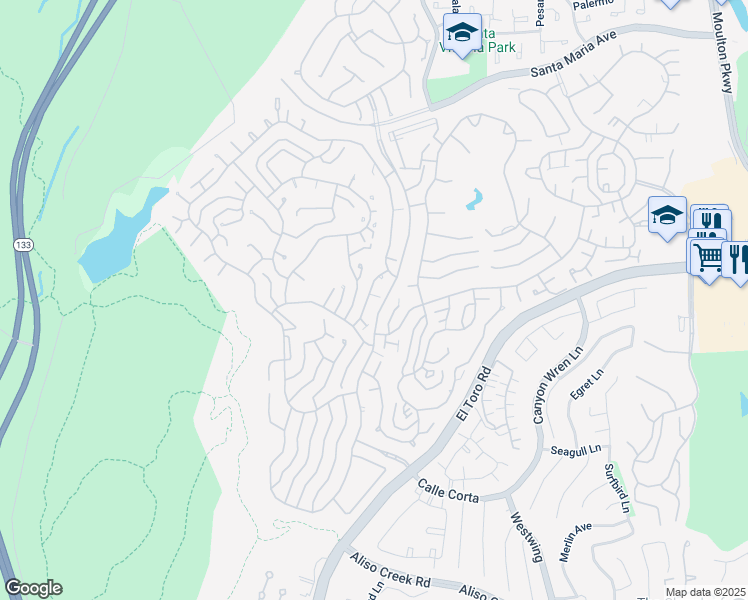 map of restaurants, bars, coffee shops, grocery stores, and more near 3349 Bahia Blanca West in Laguna Woods