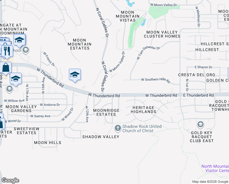 map of restaurants, bars, coffee shops, grocery stores, and more near 13231 North 7th Drive in Phoenix