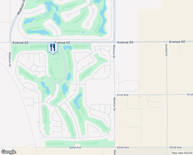 map of restaurants, bars, coffee shops, grocery stores, and more near 81814 Sun Cactus Lane in La Quinta