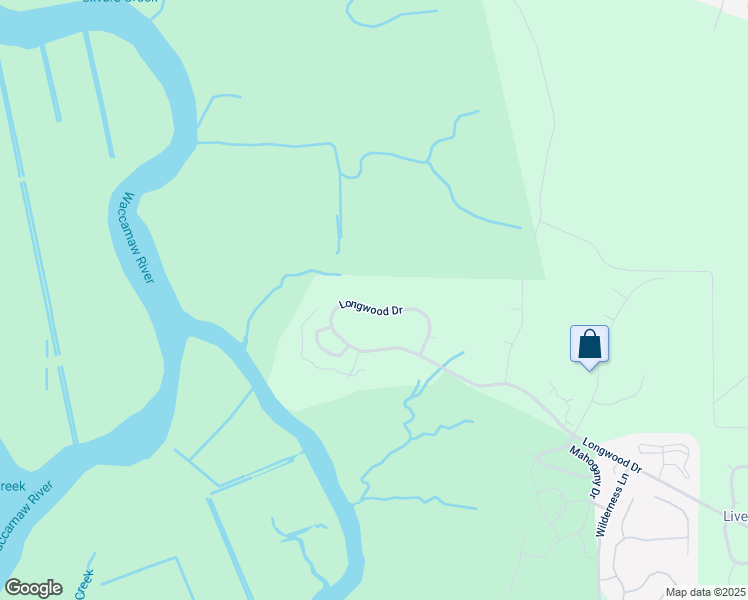 map of restaurants, bars, coffee shops, grocery stores, and more near 6400 Longwood Drive in Murrells Inlet