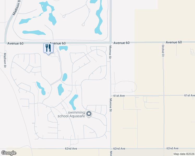 map of restaurants, bars, coffee shops, grocery stores, and more near 81905 Sun Cactus Lane in La Quinta