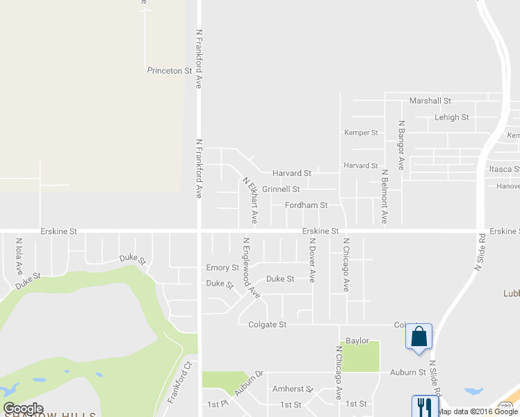 map of restaurants, bars, coffee shops, grocery stores, and more near 607 North Durant Avenue in Lubbock