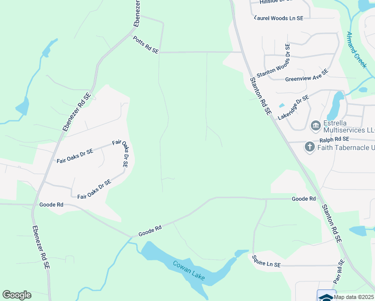map of restaurants, bars, coffee shops, grocery stores, and more near 2997 Happy Hollow Drive Southeast in Conyers