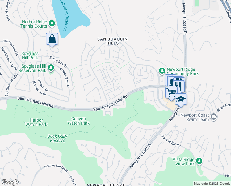 map of restaurants, bars, coffee shops, grocery stores, and more near 42 Anjou in Newport Beach